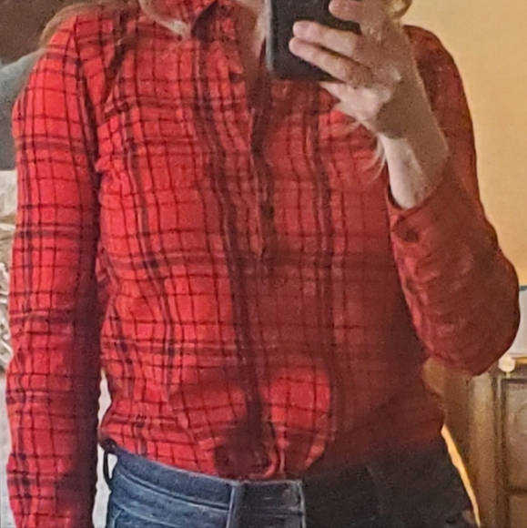 Vintage Old Navy Popover  Flannel Shirt - Picture 5 of 5